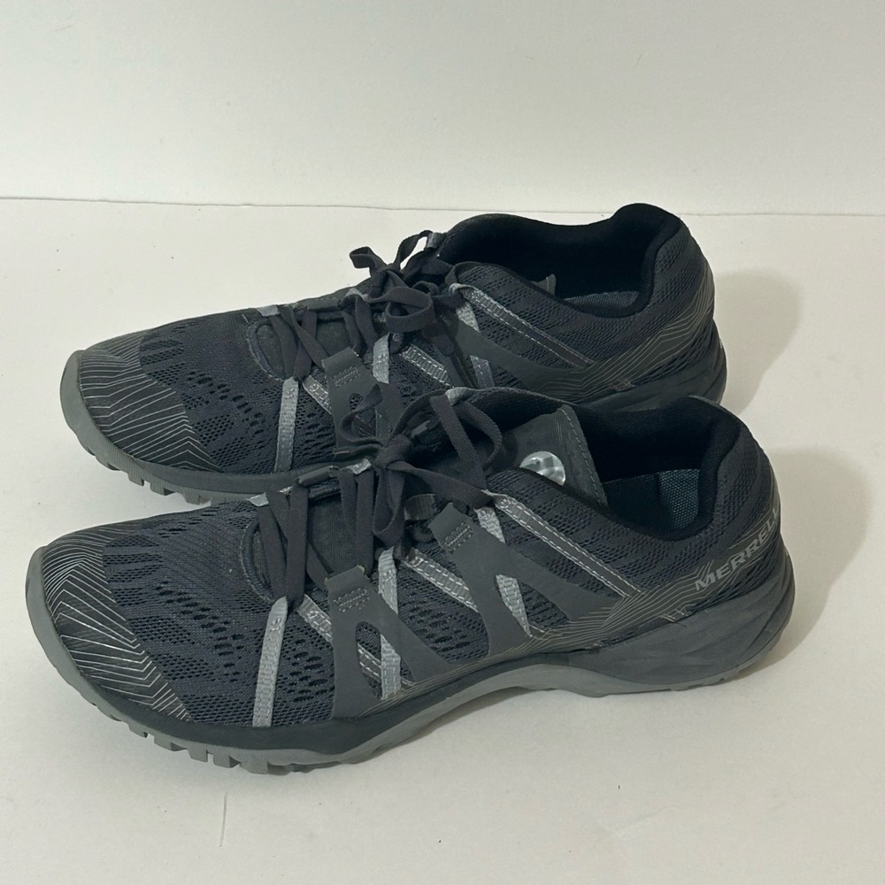 Merrell womens shoes Trail Glove
Black Gray Barefoot road
running J46574 Sz 9.5
